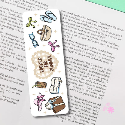 Booked for Summer Bookmark / Bookish Bookmark / Flip Flops Beach Reading / Book Lover Gift / Bookish Merch / Reading Lover
