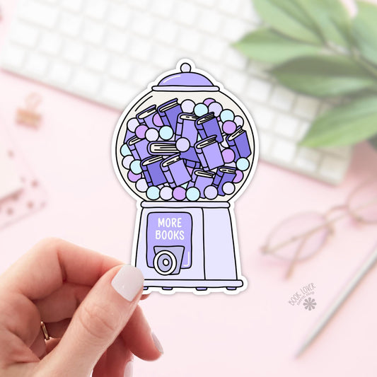 More Books Machine Stickers / Bookish Stickers / Book Lover Gift / Bookish Merch / Kindle Sticker / Smut Reader / Reading Lover / E-Reader