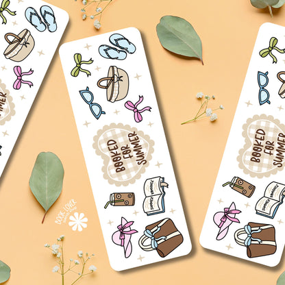 Booked for Summer Bookmark / Bookish Bookmark / Flip Flops Beach Reading / Book Lover Gift / Bookish Merch / Reading Lover