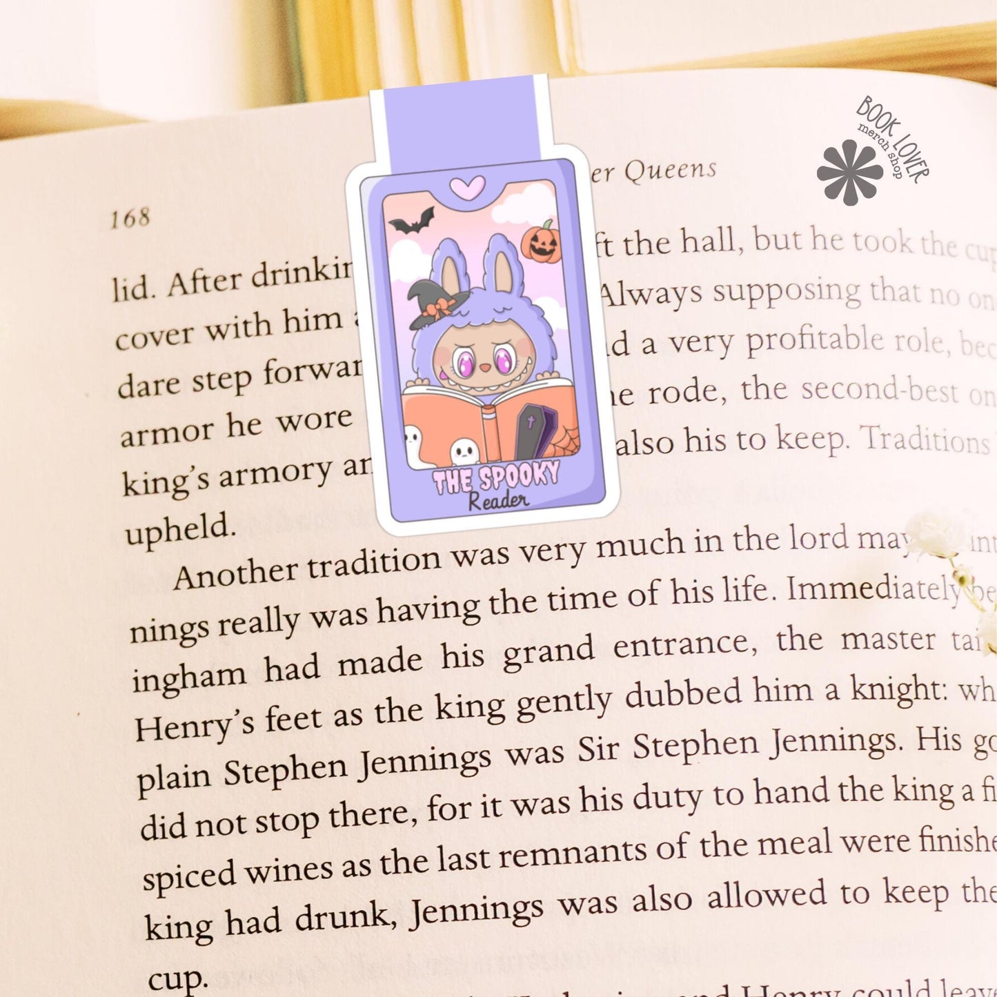 The Spooky Reader Magnetic Bookmark / Halloween Tarot Card Trinket Magnetic Bookmark / Book Lover Gift / Bookish Merch / Reading Lover