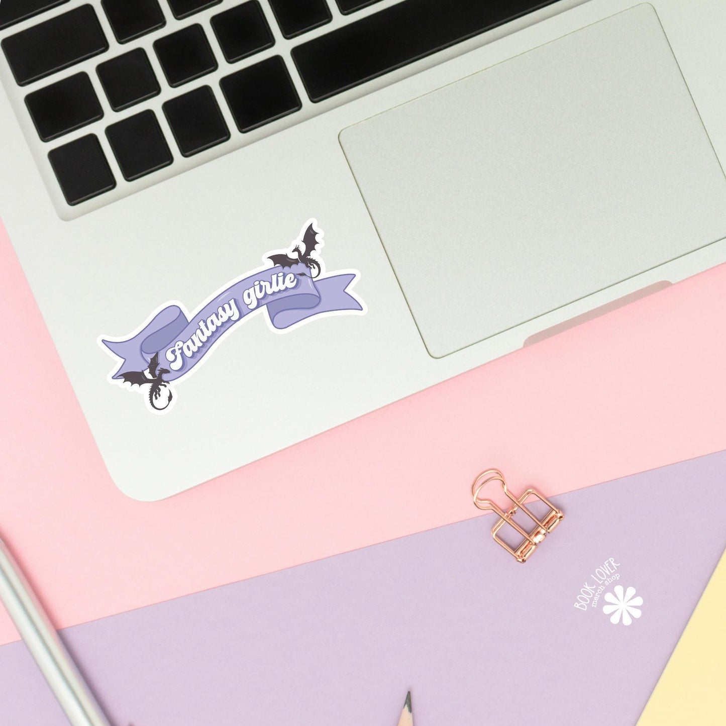 Fantasy Girlie Stickers / Bookish Stickers / Book Lover Gift / Bookish Merch / Kindle Sticker / Fantasy Reader / Reading Lover / E-Reader