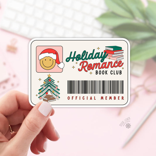Holiday Romance Book Club Stickers / Christmas Bookish Stickers / Book Lover Gift / Bookish Merch / Kindle Sticker / Smut Reader