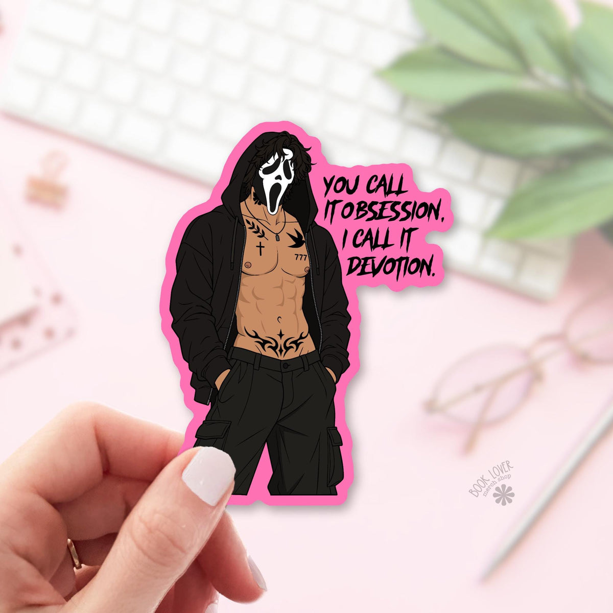 Dark Romance bookish sticker, vinyl die cut, romance reader gift