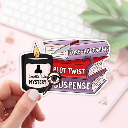 Smell's Like Mystery Stickers / Bookish Stickers / Book Lover Gift / Bookish Merch / Kindle Sticker / Smut Reader / Reading Lover / E-Reader