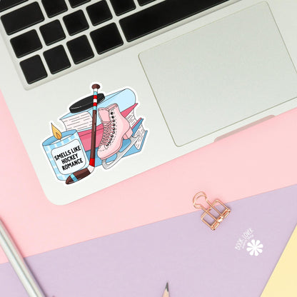 Smells Like Hockey Romance Stickers / Bookish Stickers / Book Lover Gift / Bookish Merch / Kindle Sticker / Smut Reader / Reading Lover