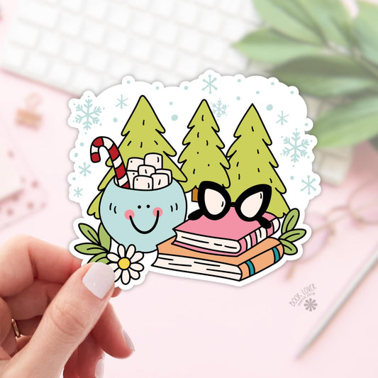 Winter Bookmas Stickers / Christmas Bookish Stickers / Book Lover Gift / Bookish Merch / Kindle Sticker / Smut Reader / Reading Lover