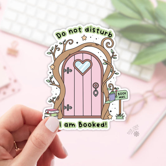 Do Not Disturb I Am Booked Stickers / Bookish Stickers / Book Lover Gift / Bookish Merch / Kindle Sticker / Smut Reader / Reading Lover