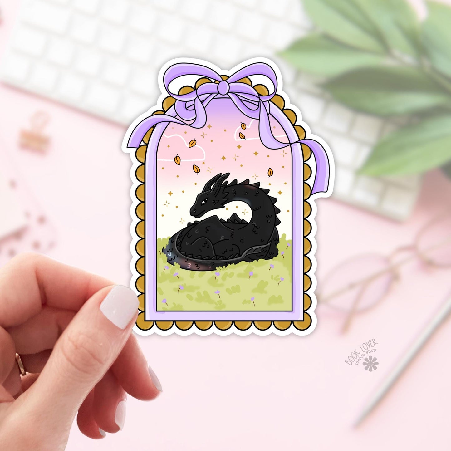 Dragon Stickers / Bookish Stickers / Book Lover Gift / Bookish Merch / Kindle Sticker / Fantasy Reader / Reading Lover / E-Reader