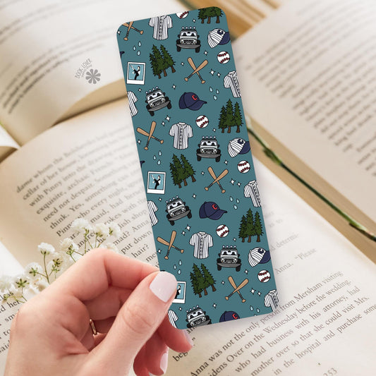 Vintage Baseball Caps bookmark, double sided page marker, baseball fan gift