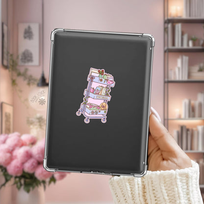TBR Collector Sticker: Bookish Shelf Cart / Romance Reader / Kindle Accessories