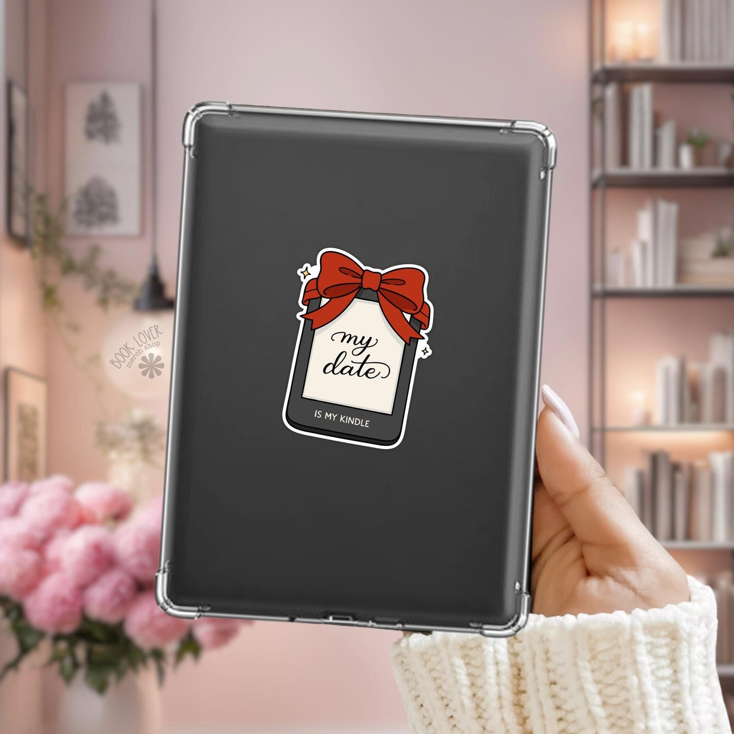 My Date is My Kindle Stickers / Bookish Valentine Stickers / Book Lover Gift / Bookish Merch / Smut Reader / Romance Reading Lover