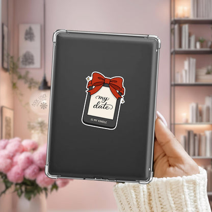 My Date is My Kindle Stickers / Bookish Valentine Stickers / Book Lover Gift / Bookish Merch / Smut Reader / Romance Reading Lover