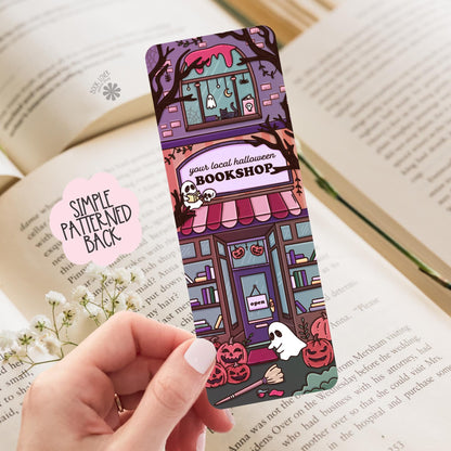 Halloween Bookstore Bookmark / Cute Spooky Bookshop Design / Reading Gift for Book Lovers