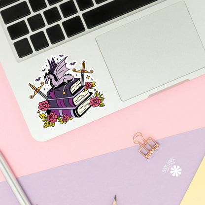 Fantasy Pile of Books Stickers / Bookish Stickers / Book Lover Gift / Bookish Merch / Kindle Sticker / Smut Reader / Reading Lover