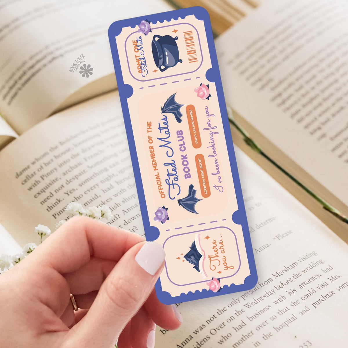 Ticket Romantasy bookmark, double sided