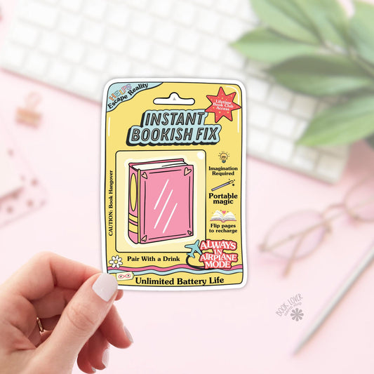Instant Bookish Fix Stickers & Magnets / Bookish Stickers / Book Lover Gift / Bookish Merch / Kindle Sticker / Smut Reader / Reading Lover
