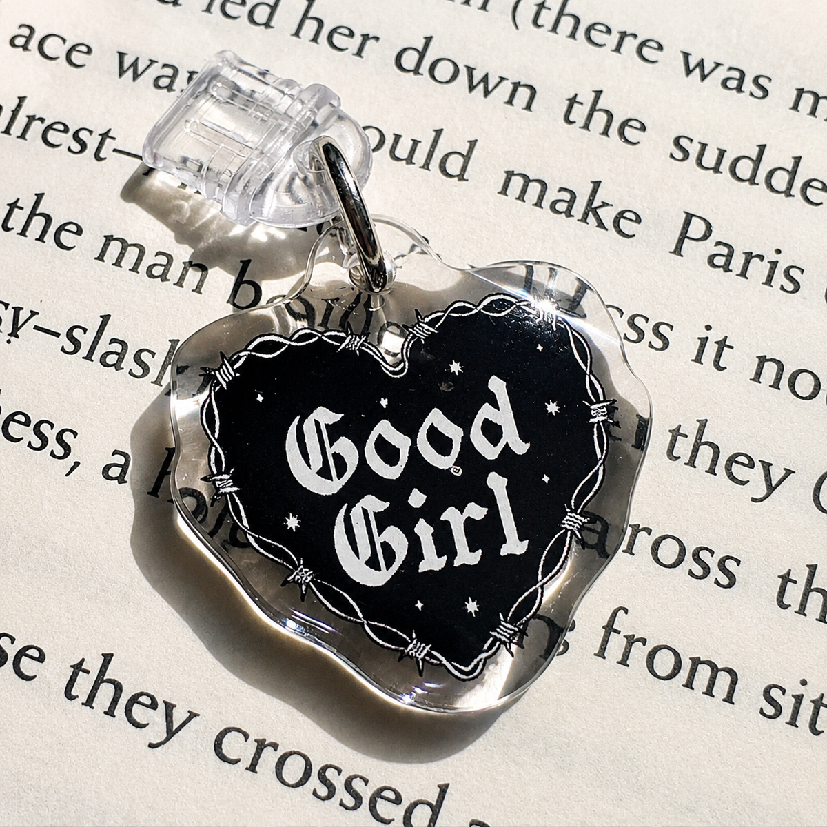 USB-C Dust Plug Charm – Good Girl Dark Romance Heart