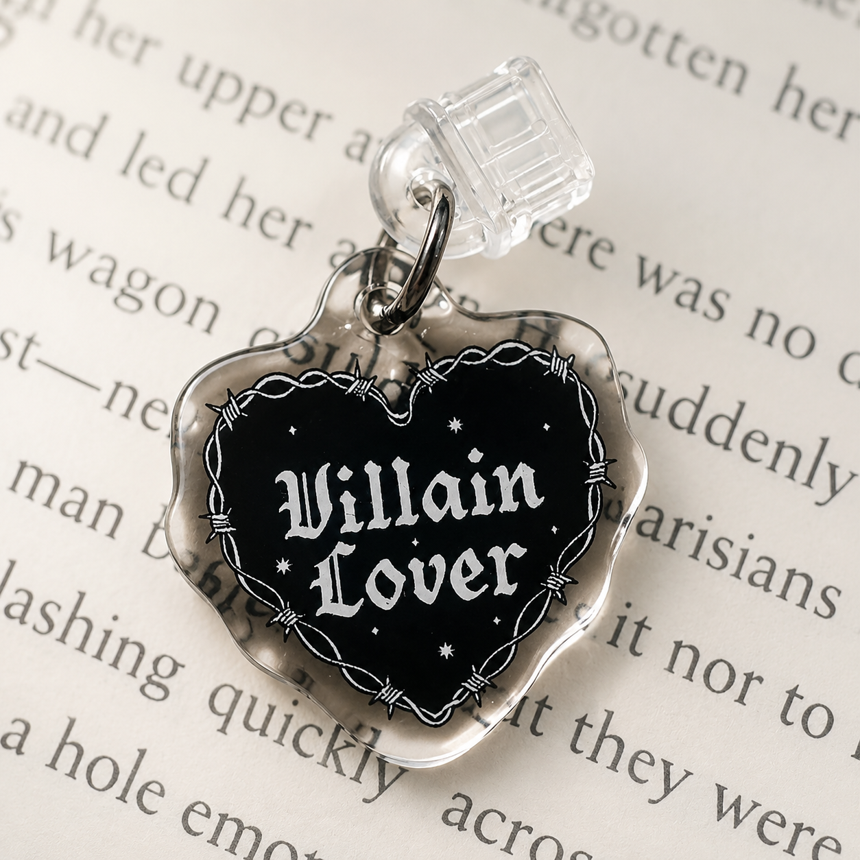 USB-C Dust Plug Charm – Villain Lover Dark Romance Heart