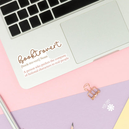 Booktrovert Sticker / Bookish Stickers / Book Lover Gift / Bookish Merch / Kindle Sticker / Smut Reader / Reading Lover / E-Reader