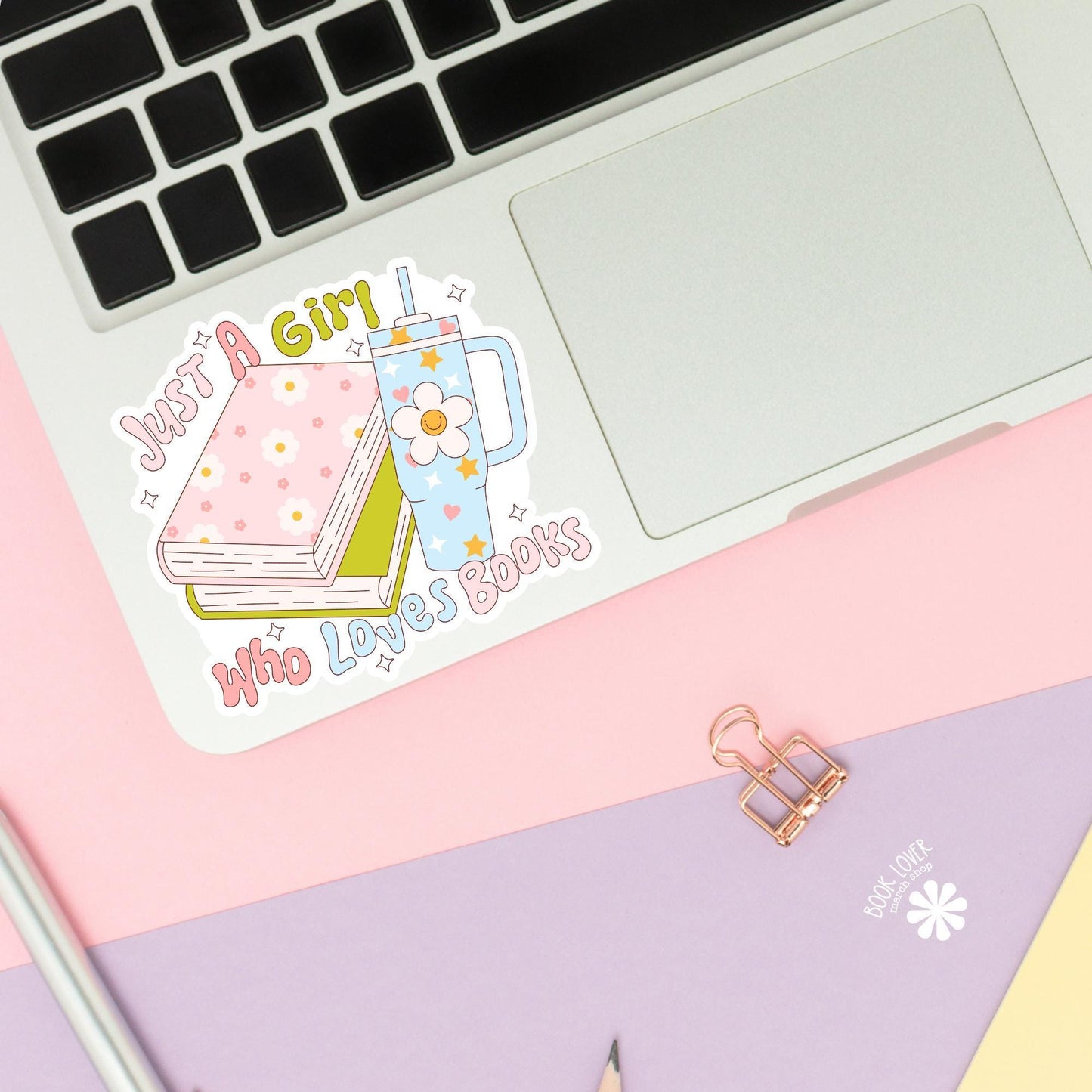 Just A Girl Who Loves Books Stickers / Bookish Stickers / Book Lover Gift / Bookish Merch / Kindle Sticker / Smut Reader / Reading Lover