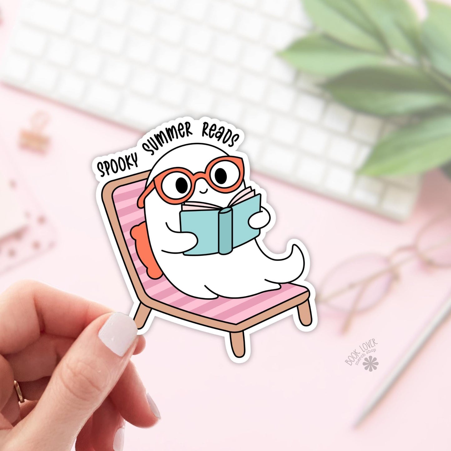 Spooky Summer Reads Stickers / Bookish Stickers / Book Lover Gift / Bookish Merch / Kindle Sticker / Spooky Reader / Reading Lover