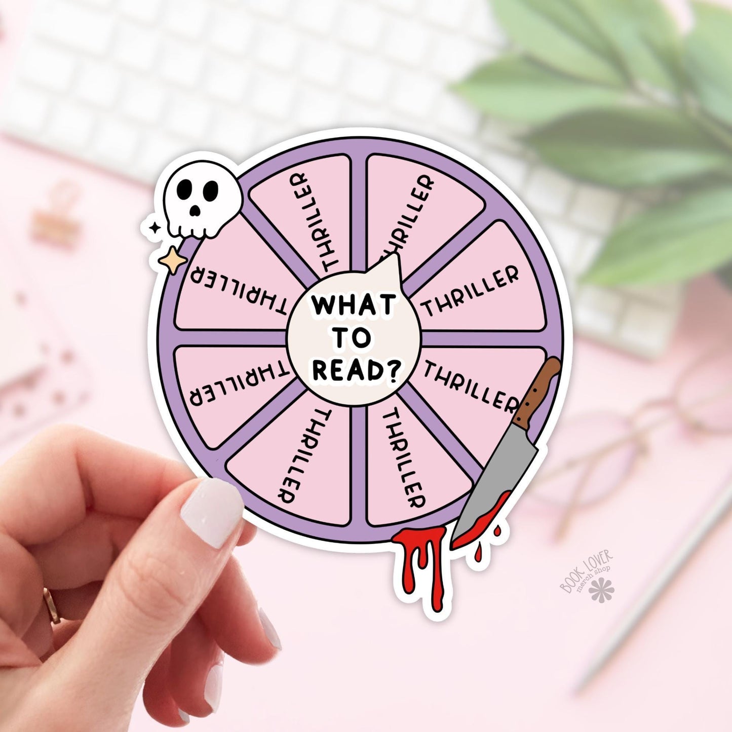 What to Read Thriller Stickers / Bookish Stickers / Book Lover Gift / Bookish Merch / Kindle Sticker / Thriller Reader / Reading Lover