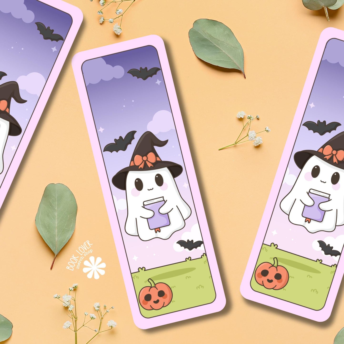 Cute Ghost Bookmark / Halloween Bookish Bookmark / Book Lover Gift / Bookish Merch / Fall Reader / Reading Lover