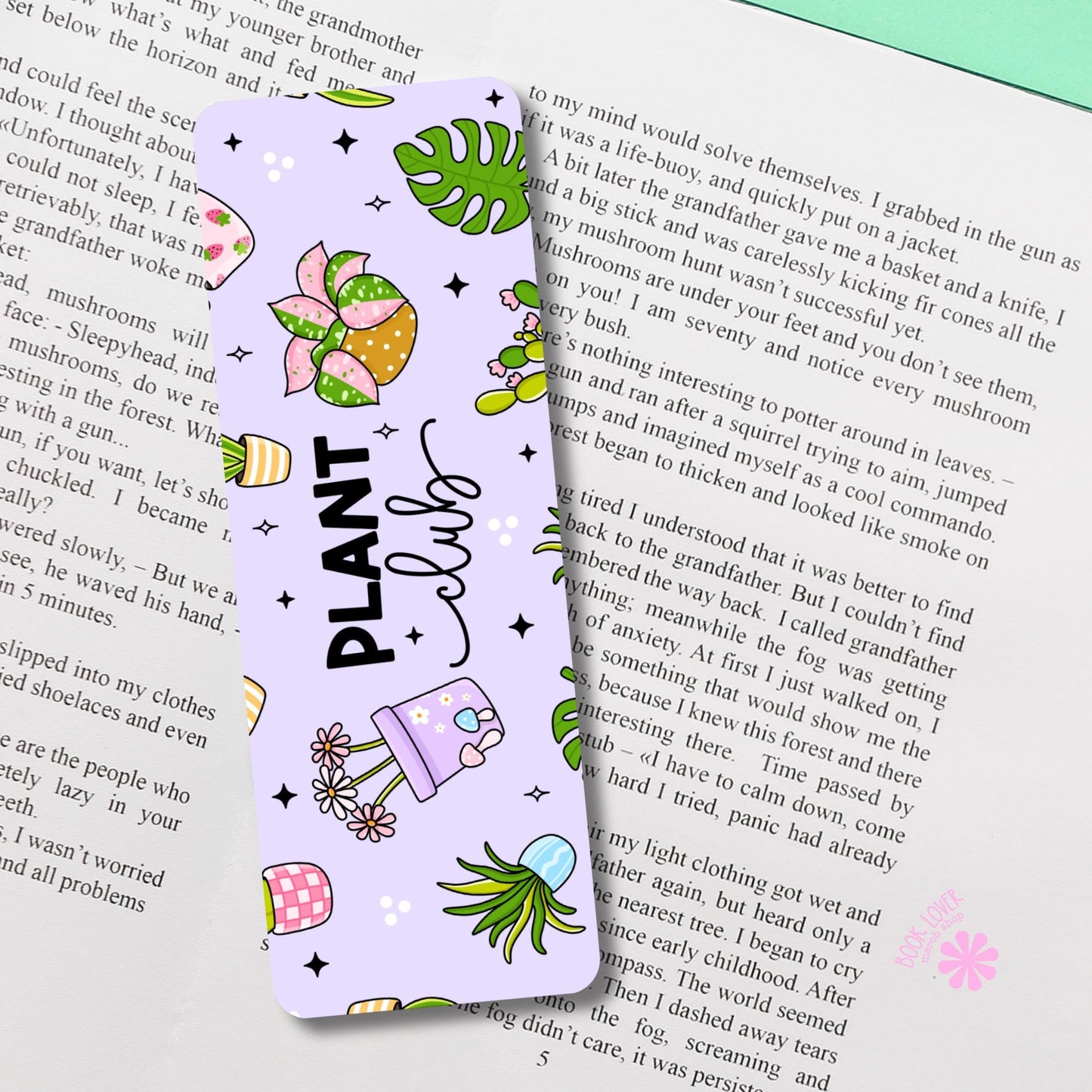 Plant Club Bookmark / Monstera Bookish Bookmark / Book Lover Gift / Bookish Merch / Reading Lover