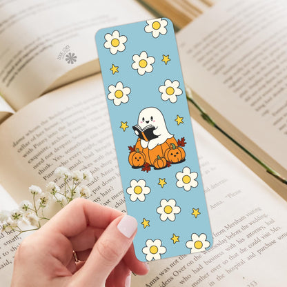 Bookish Ghost Reading Bookmark  / Halloween Bookish Bookmark / Book Lover Gift / Bookish Merch / Smut Reader / Reading Lover
