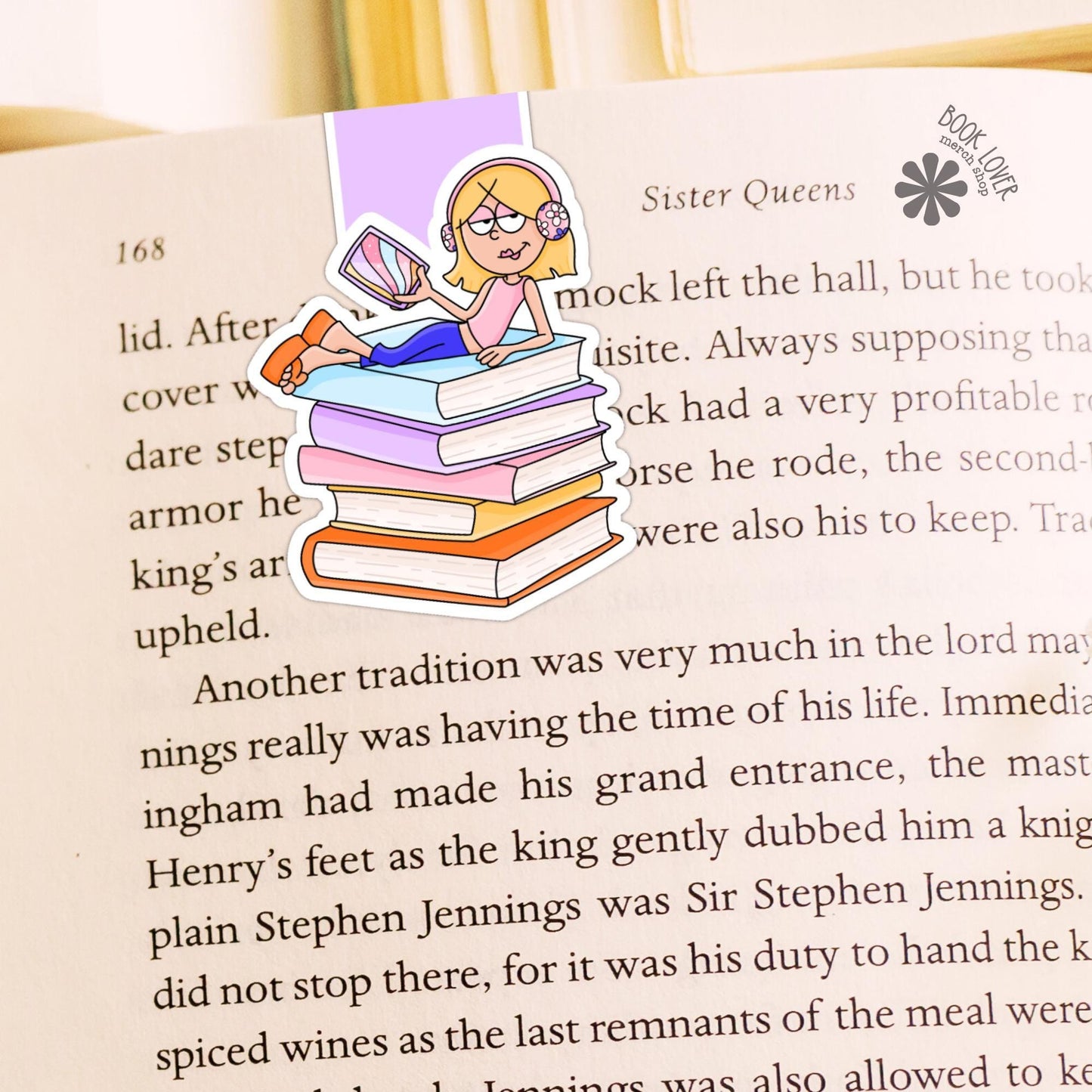 Bookish Girlie Magnetic Bookmark / Bookish Bookmark / Book Lover Gift / Bookish Merch / Smut Reader / Reading Lover