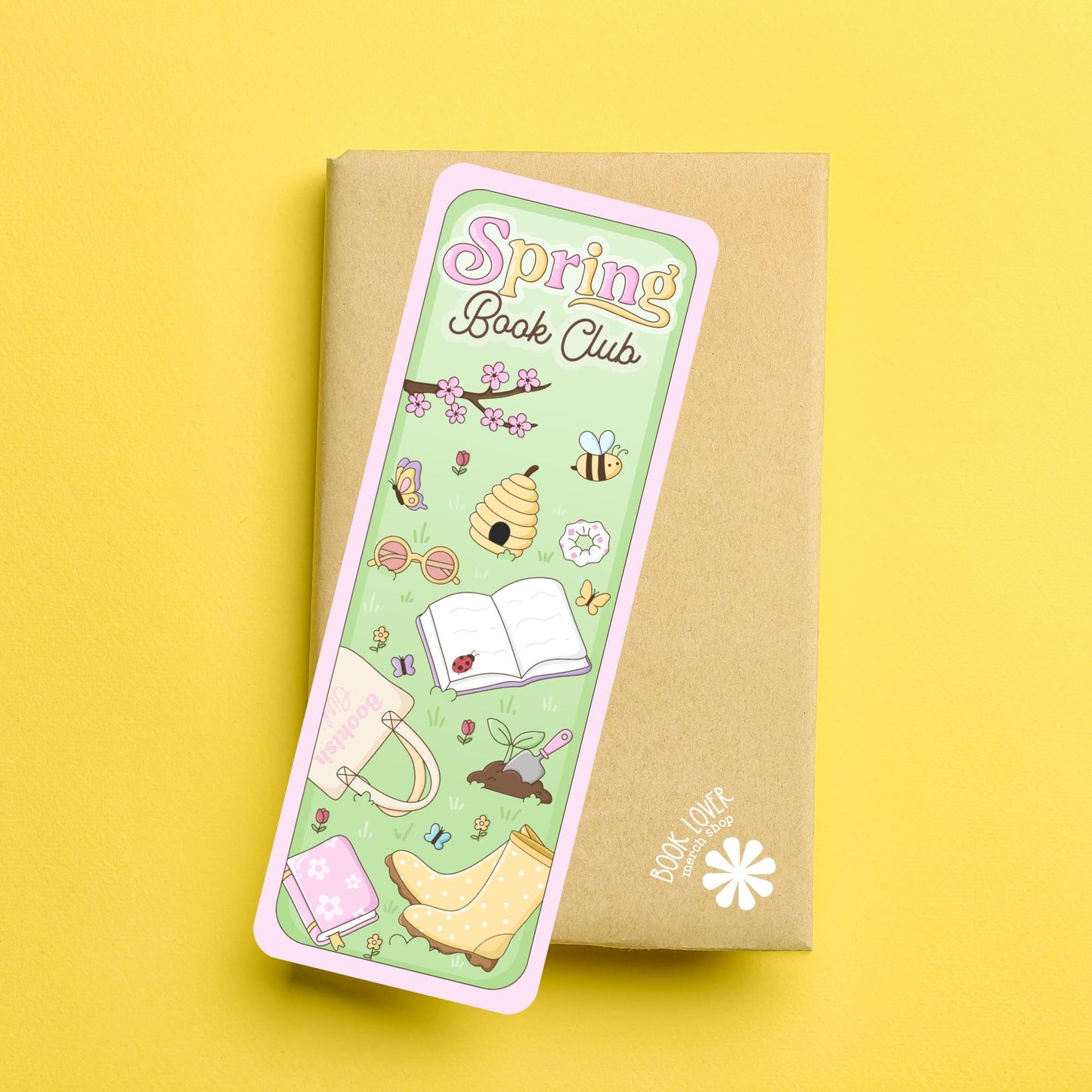 Spring Book Club Bookmark / Bookish Bookmark / Book Lover Gift / Bookish Merch / Romance Reader / Reading Lover