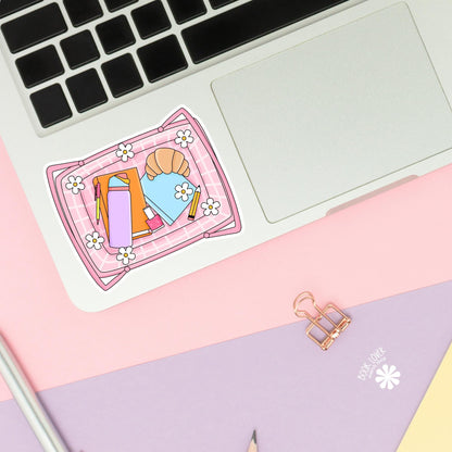 Girlie Basket Stickers / Bookish Stickers / Book Lover Gift / Bookish Merch / Kindle Sticker / Smut Reader / Reading Lover / E-Reader