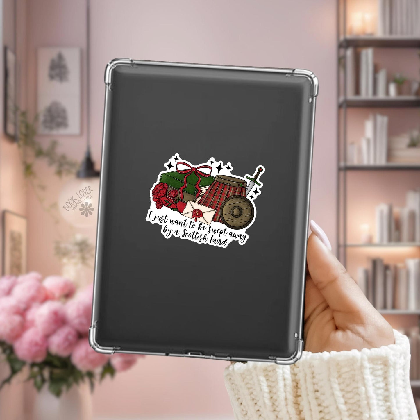 Scottish Highland Romance Stickers / Bookish Stickers / Book Lover Gift / Bookish Merch / Kindle Sticker / Scotland Reader / Reading Lover