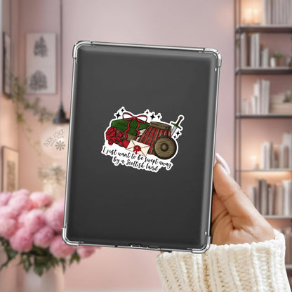 Scottish Highland Romance Stickers / Bookish Stickers / Book Lover Gift / Bookish Merch / Kindle Sticker / Scotland Reader / Reading Lover