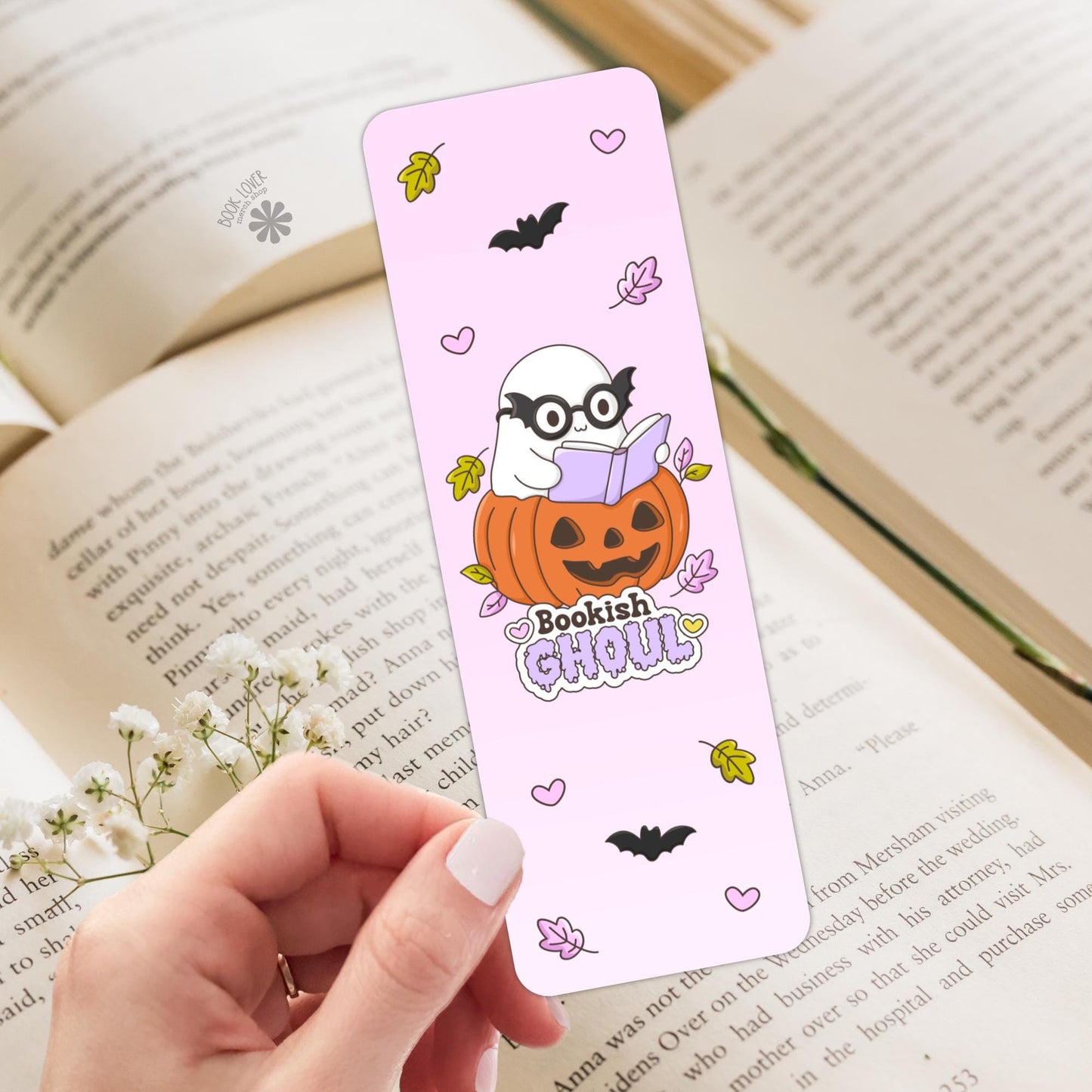 Bookish Ghoul Bookmark / Halloween Ghost Bookish Bookmark / Book Lover Gift / Bookish Merch / Smut Reader / Reading Lover