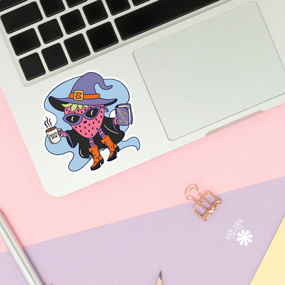 Strawberry Witch Reading Stickers / Bookish Stickers / Book Lover Gift / Bookish Merch / Kindle Sticker / Smut Reader / Reading Lover