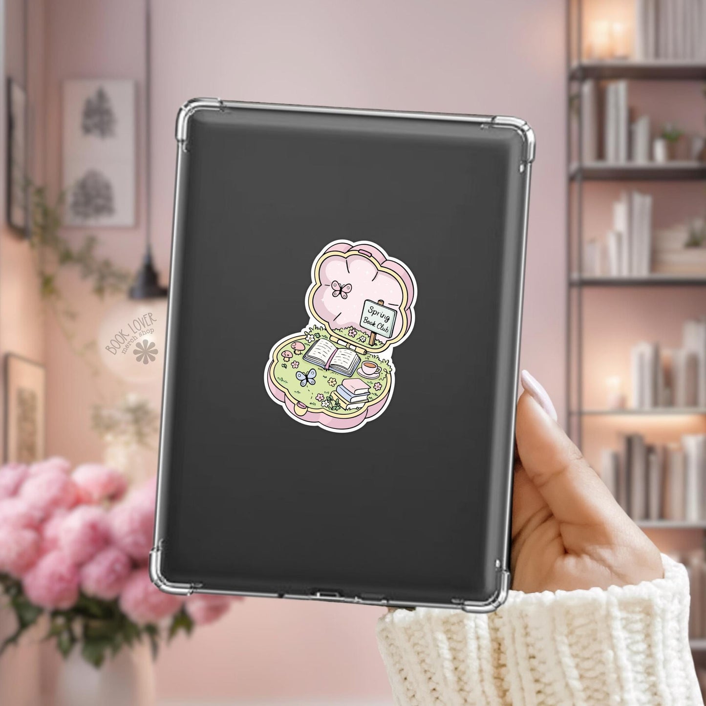 Spring Book Club Pocket Stickers / Bookish Stickers / Book Lover Gift / Bookish Merch / Kindle Sticker / Smut Reader / Reading Lover