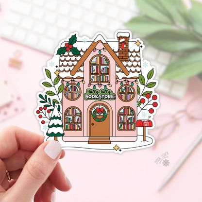 Holly Jolly Bookstore Stickers / Christmas Bookish Stickers / Book Lover Gift / Bookish Merch / Kindle Sticker / Reading Lover