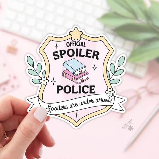 Official Spoiler Police Stickers / Bookish Stickers / Book Lover Gift / Bookish Merch / Kindle Sticker / Smut Reader / Reading Lover