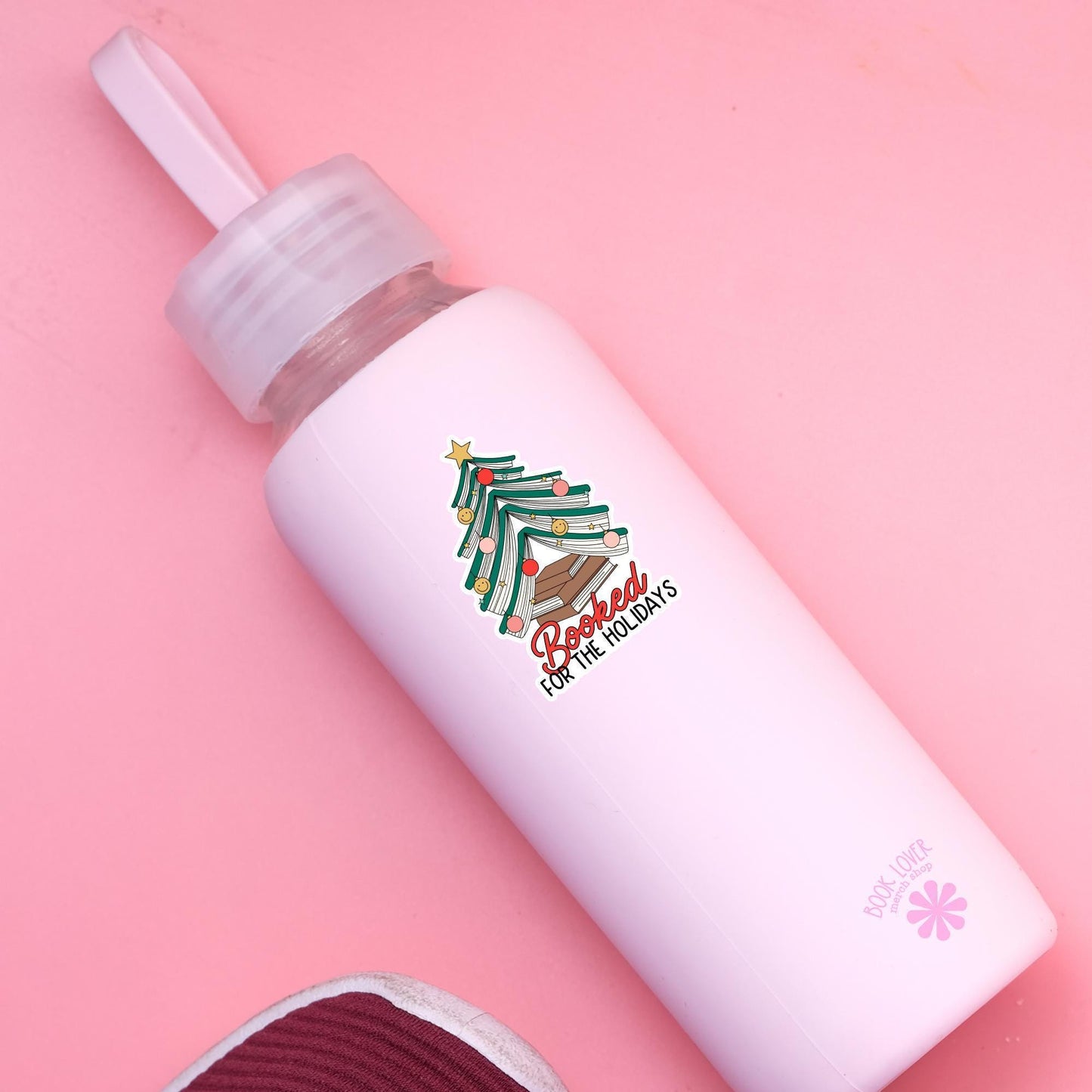 Booked For the Holidays Stickers / Christmas Bookish Stickers / Book Lover Gift / Bookish Merch / Kindle Sticker / Smut Reader