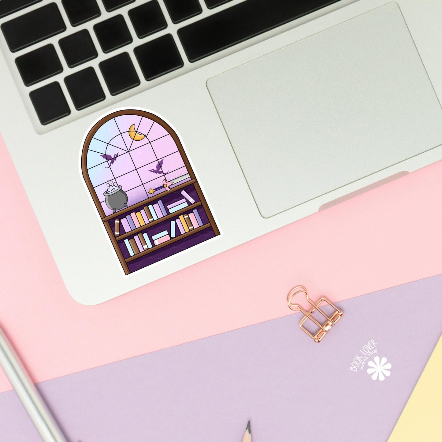 Fantasy Bookshelf Stickers / Bookish Stickers / Book Lover Gift / Bookish Merch / Kindle Sticker / Dragon Reader / Reading Lover / E-Reader