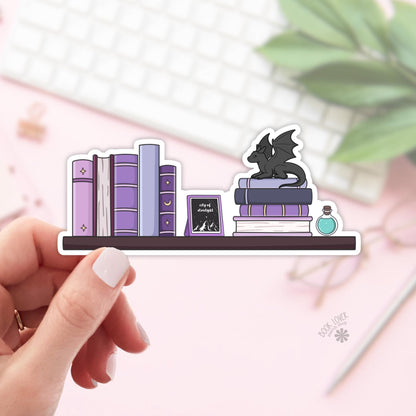 Fantasy Bookshelf Stickers / Bookish Stickers / Book Lover Gift / Bookish Merch / Kindle Sticker / Smut Reader / Reading Lover / E-Reader