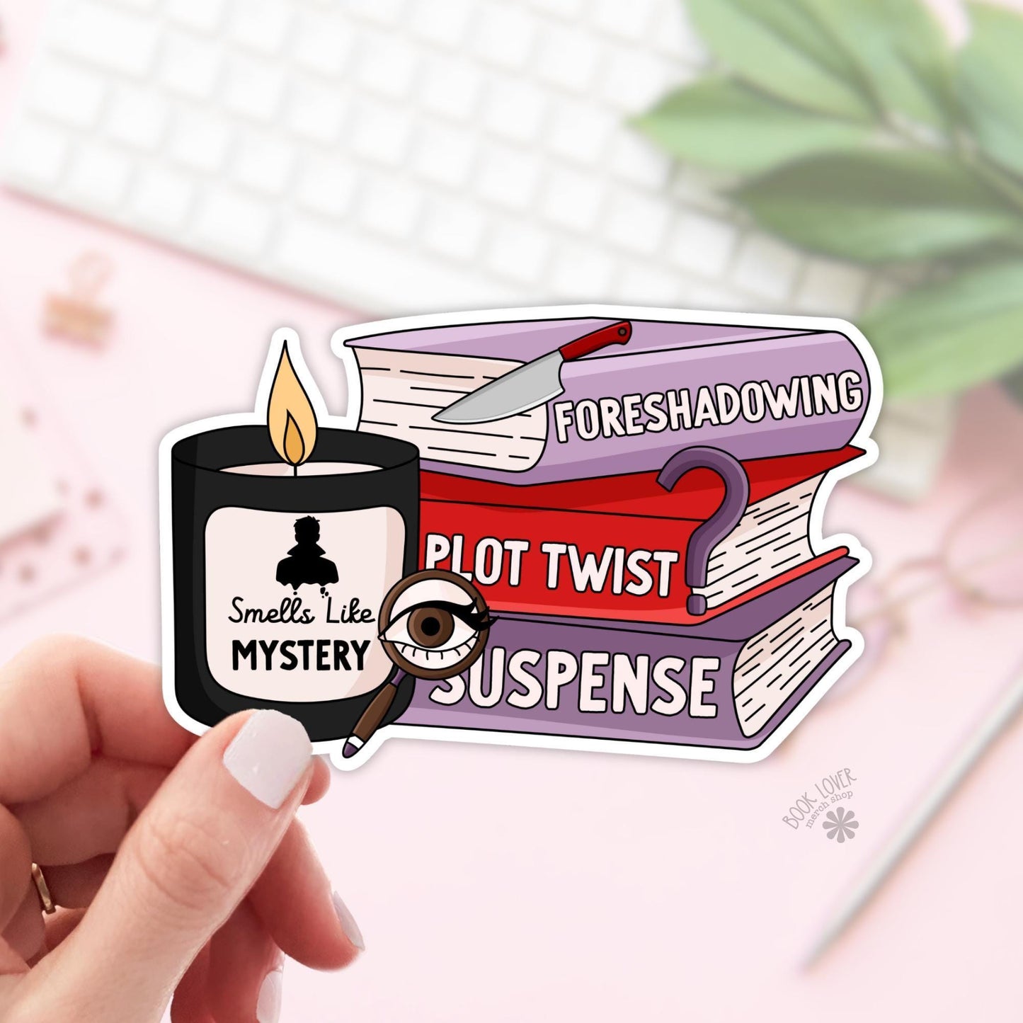 Smell's Like Mystery Stickers / Bookish Stickers / Book Lover Gift / Bookish Merch / Kindle Sticker / Smut Reader / Reading Lover / E-Reader