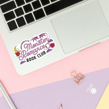 Proud Member of the Monster Romance Book Club Stickers / Bookish Stickers / Book Lover Gift / Bookish Merch / Kindle Sticker / Smut Reader