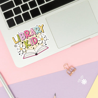 Library Kid Stickers / Bookish Stickers / Book Lover Gift / Bookish Merch / Kindle Sticker / Smut Reader / Reading Lover / E-Reader