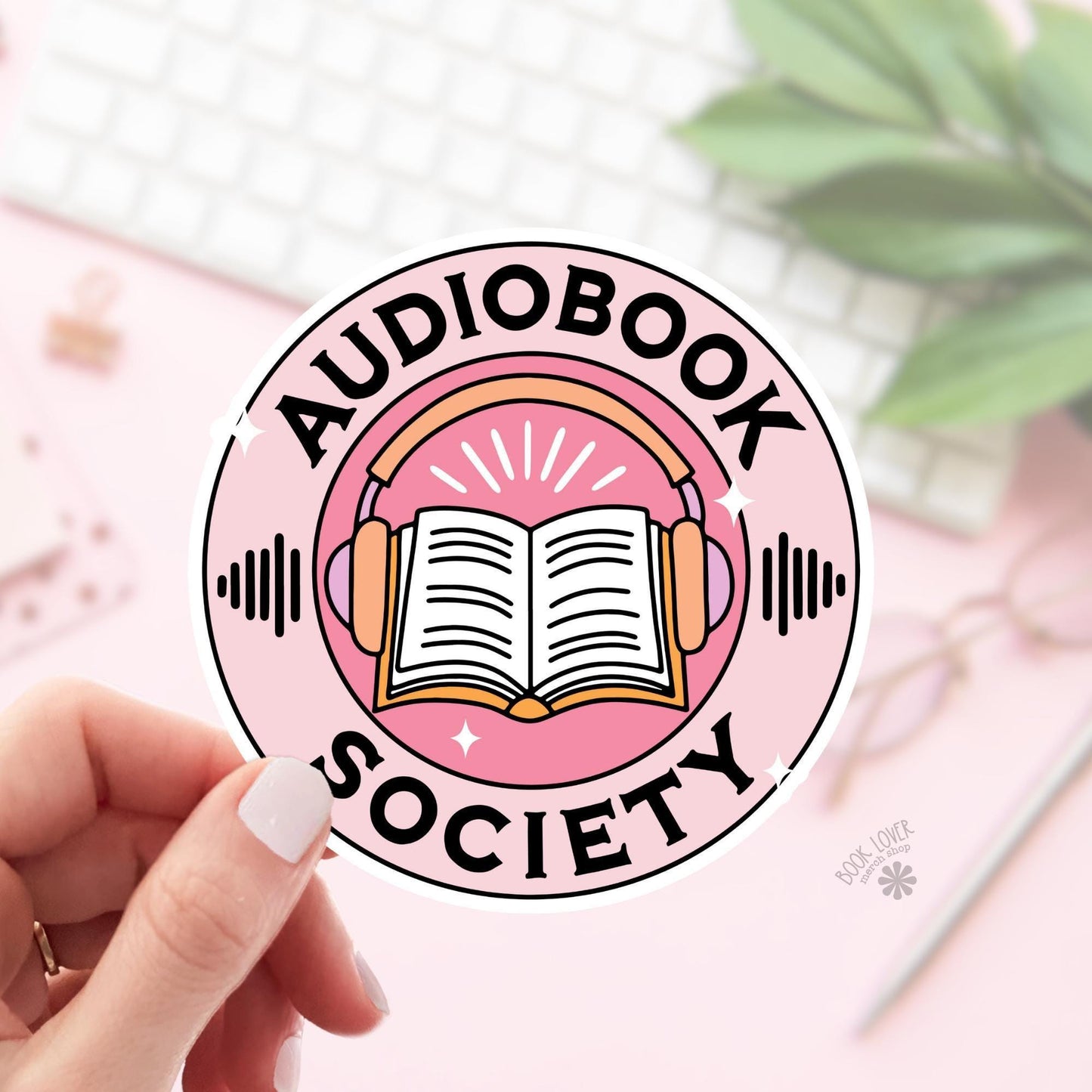 Audiobook Society Stickers / Bookish Stickers / Book Lover Gift / Bookish Merch / Kindle Sticker / Smut Reader / Reading Lover / E-Reader