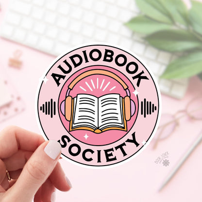 Audiobook Society Stickers / Bookish Stickers / Book Lover Gift / Bookish Merch / Kindle Sticker / Smut Reader / Reading Lover / E-Reader