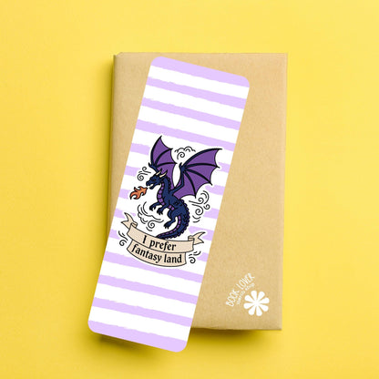 I prefer Fantasy Land Bookmark / Romantasy Bookish Bookmark / Book Lover Gift / Bookish Merch / Dragon Reader / Reading Lover