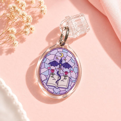 Romantasy Dragon USB C dust plug, Kindle charm
