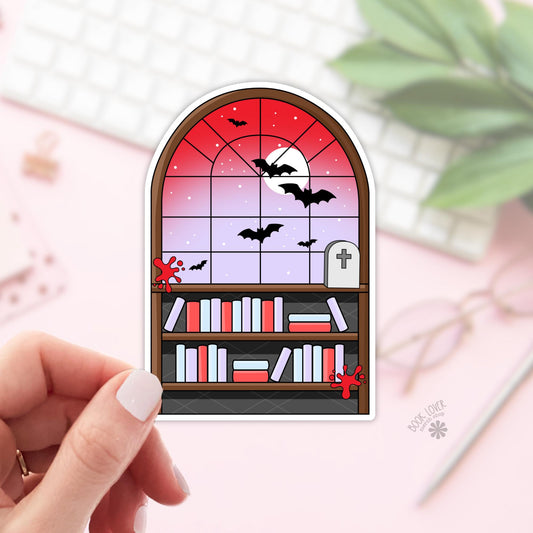Horror Reader Shelves Stickers / Spooky Bookish Stickers / Book Lover Gift / Bookish Merch / Kindle Sticker / Halloween Reading